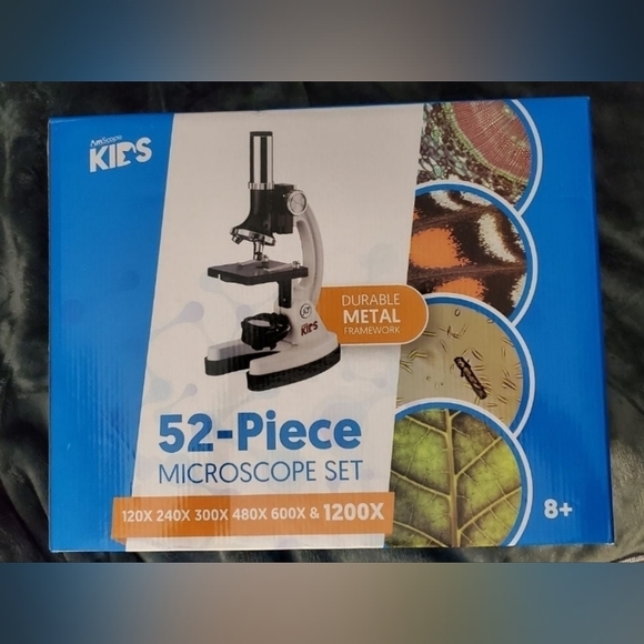 NIB AmScope Kids 52 Piece Microscope Set- Never Opened STEM‎ Kit - Picture 1 of 9